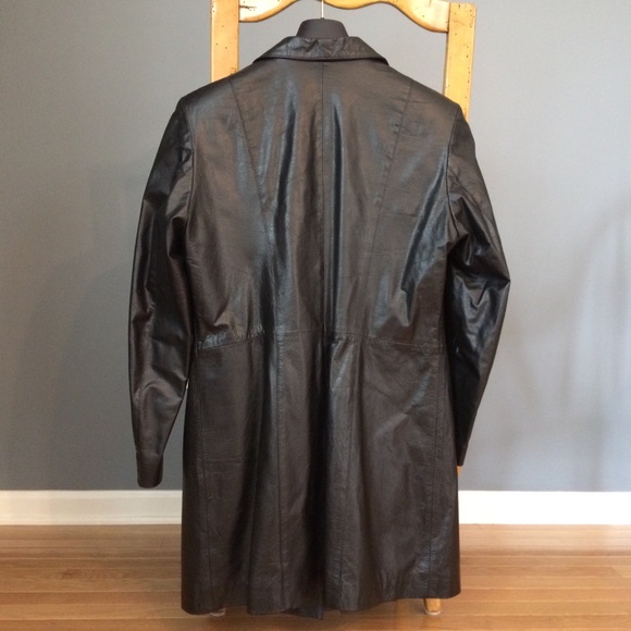 Italian Leather Trench XL - Picture 5 of 8